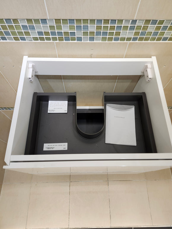 23" Moda White Wall Vanity (as is) g5
