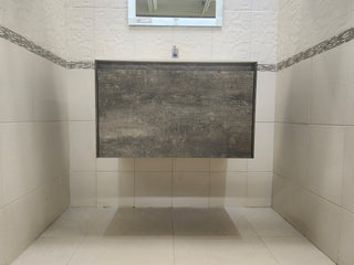29" Espa Stone Grey Wall Vanity with Countertop Combo (as is)