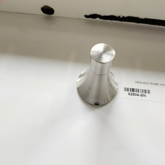 Vida 928 Series Robe Hook Bathroom Accessory Brushed Nickel Finish Floormodel Clearance As Is