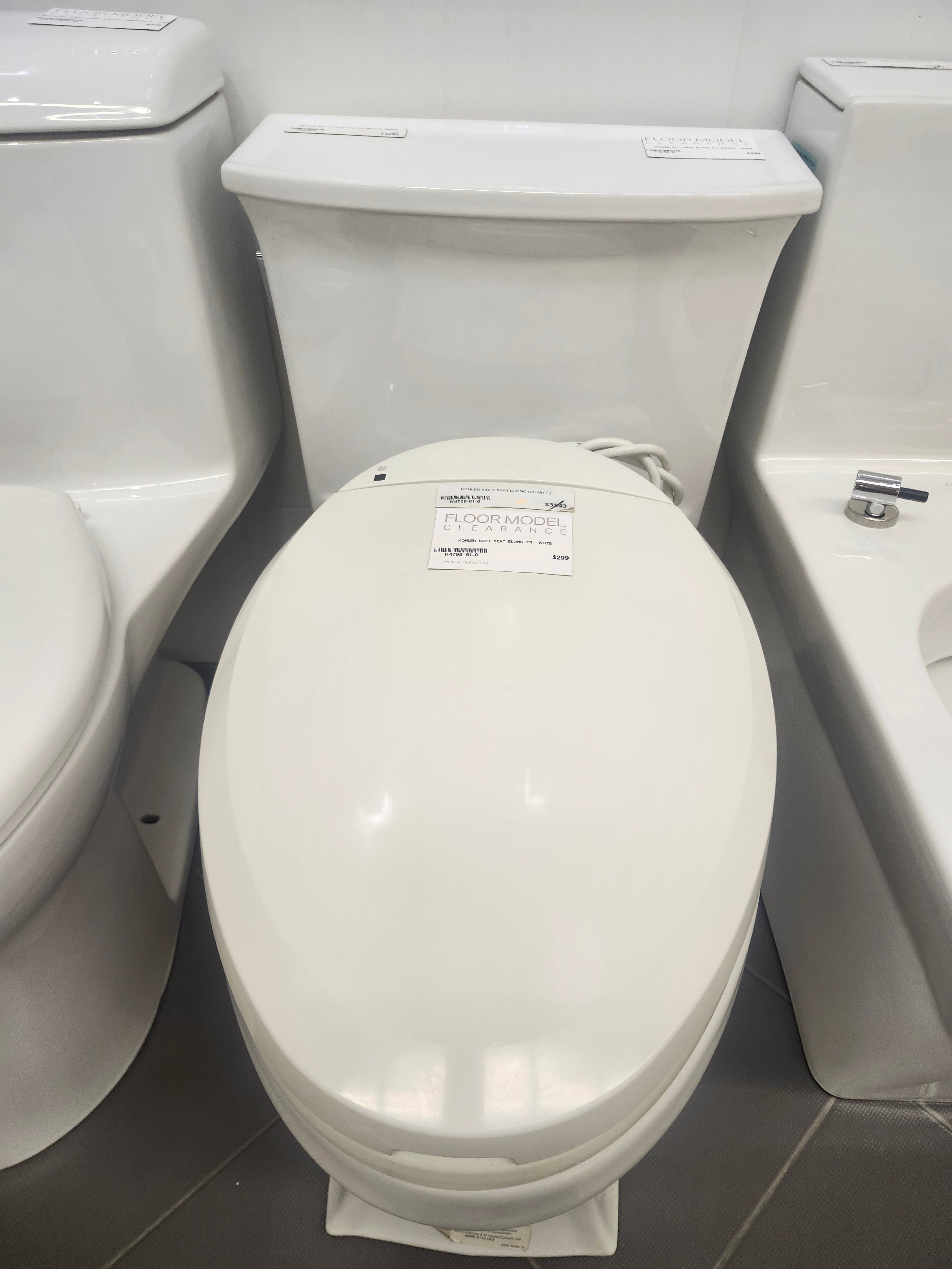 Kohler 1pc Toilet with Bidet Seat Combo (as is)