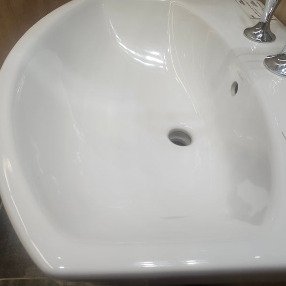 Kohler Pedestal 23 x 19 2pc Combo 8cc holes Floormodel Sold as is (H17) K2363 K2364
