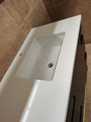 Vida Turin 61 Black/Gold Vanity with double Countertop Combo (as is)-5