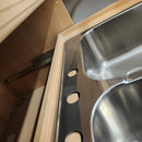 Vida Axes 31 x 20 3 Hole Kitchen Sink 2 Bowl Floormodel as is m10-8