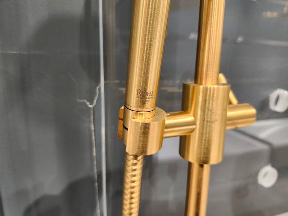 House of Rohl Gold Shower Accessories Floormodel Clearance as is rough in not included