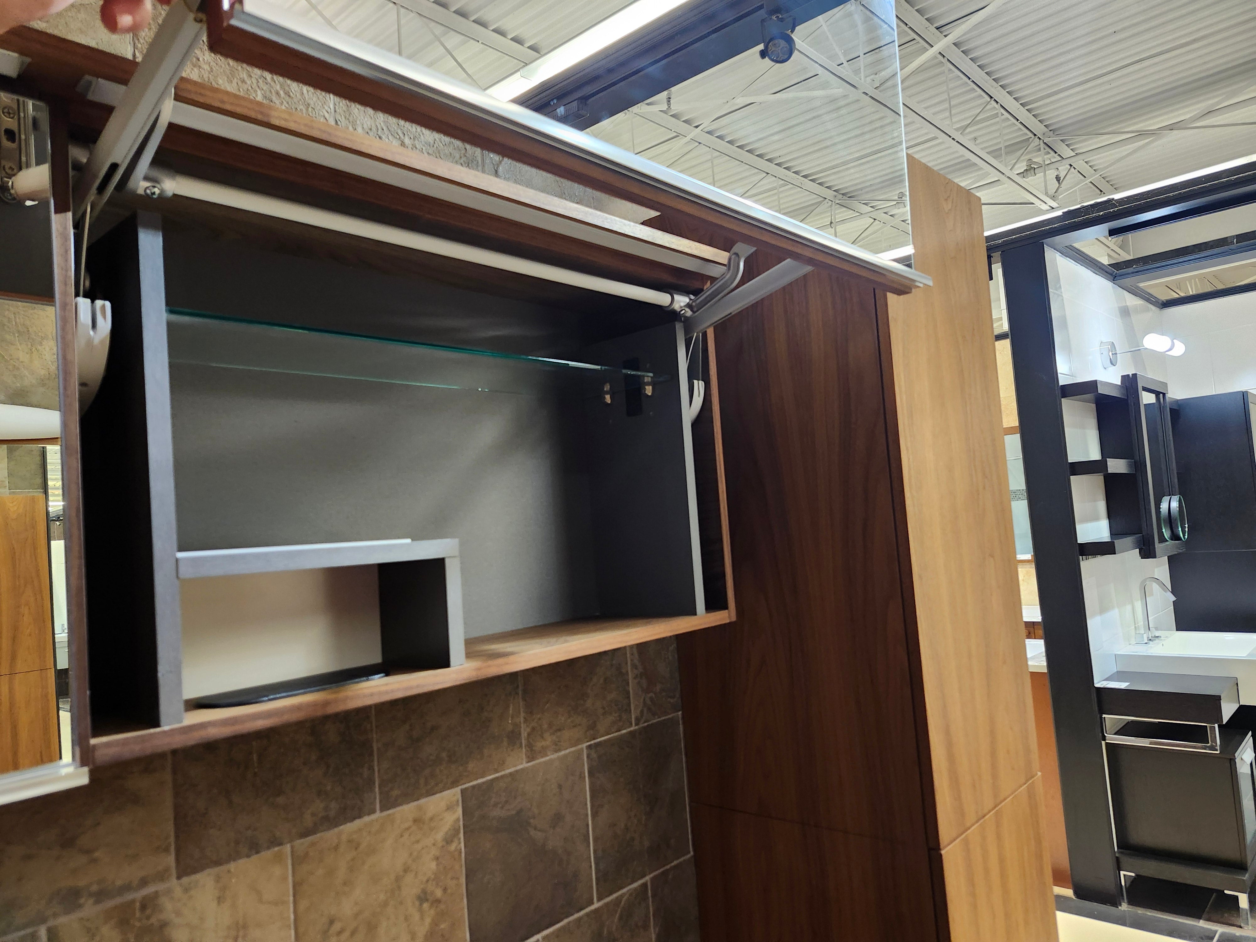 48" Vanico Loft Desk Vanity Combo with Linen (as is)
