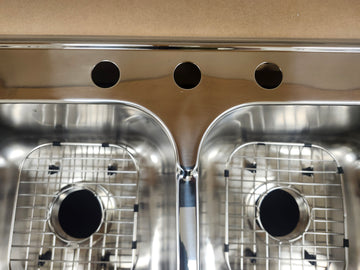 Vida Axes 31" x 20" Stainless Steel 3 Hole Overmount Kitchen Sink Floormodel Clearance - 0