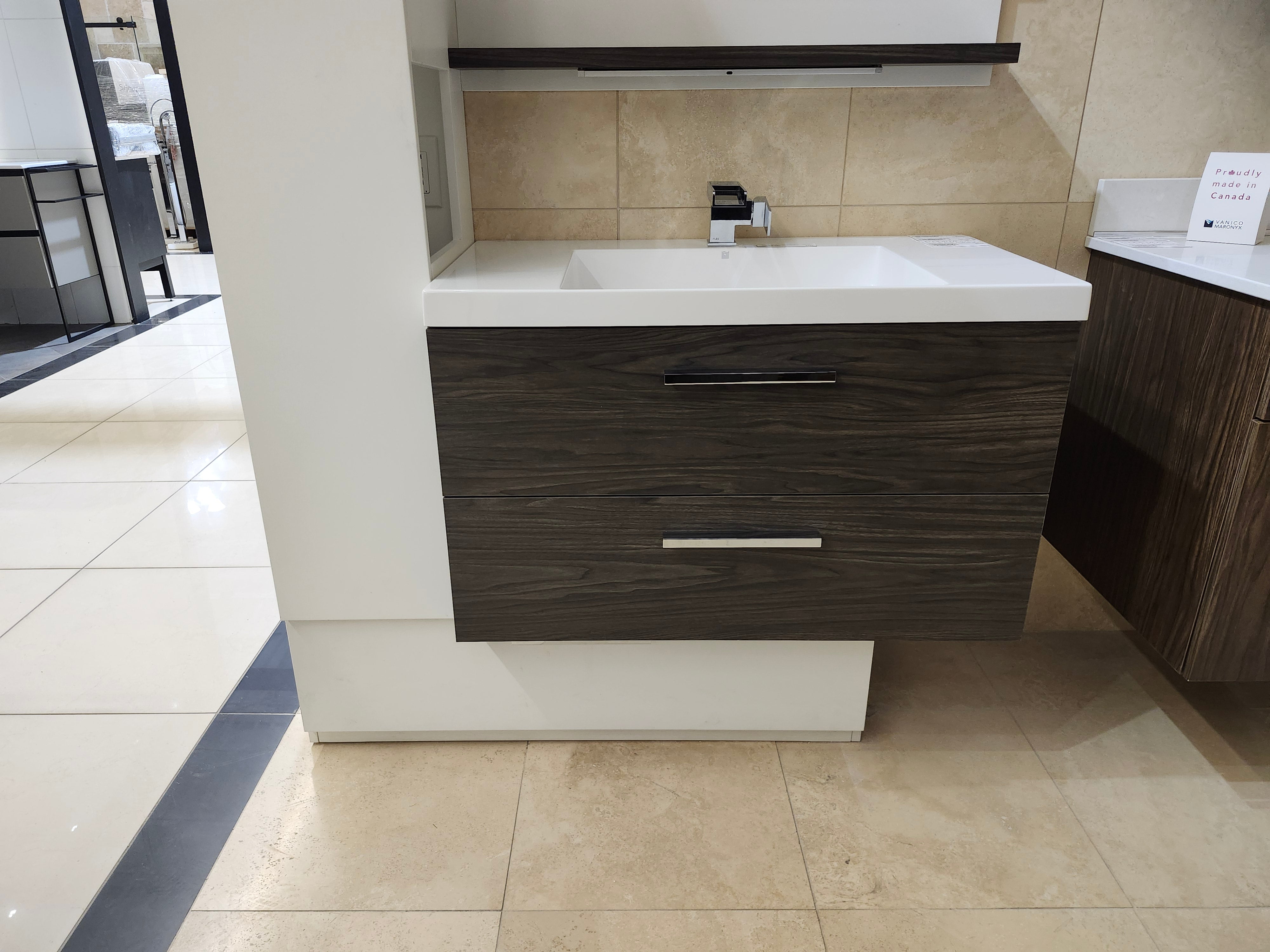36" Vanico Duo Vanity & Countertop Combo with Matching Linen (as is)