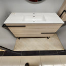 Ico Accent 48 x 21 Bathroom Vanity, Legs, Mirror, Linen and Countertop Sink Combo Sold As is Floormodel Clearance (H12)-2