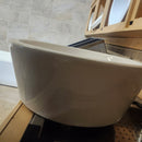 BDI 19 Inch Round White Vessel Vanity Sink Floormodel As is M10-8