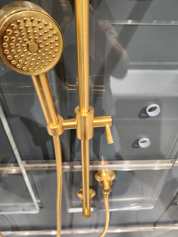 House of Rohl Gold Shower Accessories Floormodel Clearance as is rough in not included