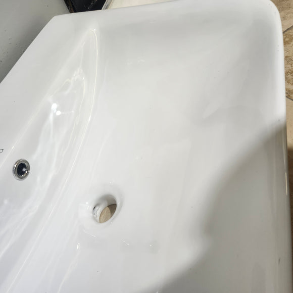 Vida Elda 29.5 x 17.9 Vanity Countertop Sink 1 Hole White Floormodel Clearance As Is i15