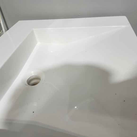 Duo 24 x 17 3/4 Countertop Vanity Sink no Overflow White Floormodel As Is i15