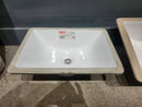 Vida Undermount Bathroom Sink 18.1 x 11 Rectangular Logic White Floormodel As Is Etobicoke-1