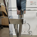 Vida Wave Floormount Tub Filler with Hand Held Shower Head and Lever Handle Floormodel Clearance as Is-5