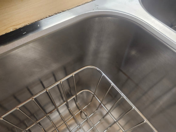 Franke NCX120-29 Sink - Undermount Double Concerto Creased Bottom SS Kitchen Sink Floormodel Clearance as is