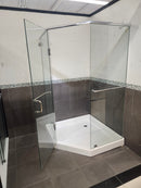 D&M Neo Angle Shower Door and Shower Base Combo (as is) k2-5
