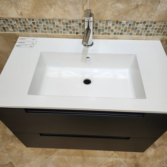 Ico 31 x 18 Coda Wallmount Vanity With Countertop Sink Combo Floormodel Clearance Sold As Is (H10)