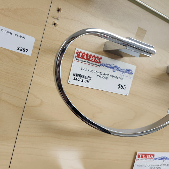 Vida 940 Series Towel Ring Bathroom Accessory Floormodel Sold As is