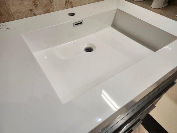 30" Aura Cement Plato Vanity with Countertop Combo (as is) i5