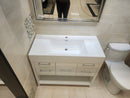 39" Vero Glossy White Vanity with Countertop Combo (as is) g 12-3
