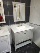 36" Fairmont Americana & Countertop Combo with Mirror (as is)-1