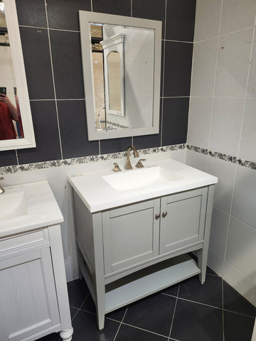 36" Fairmont Americana & Countertop Combo with Mirror (as is) k13