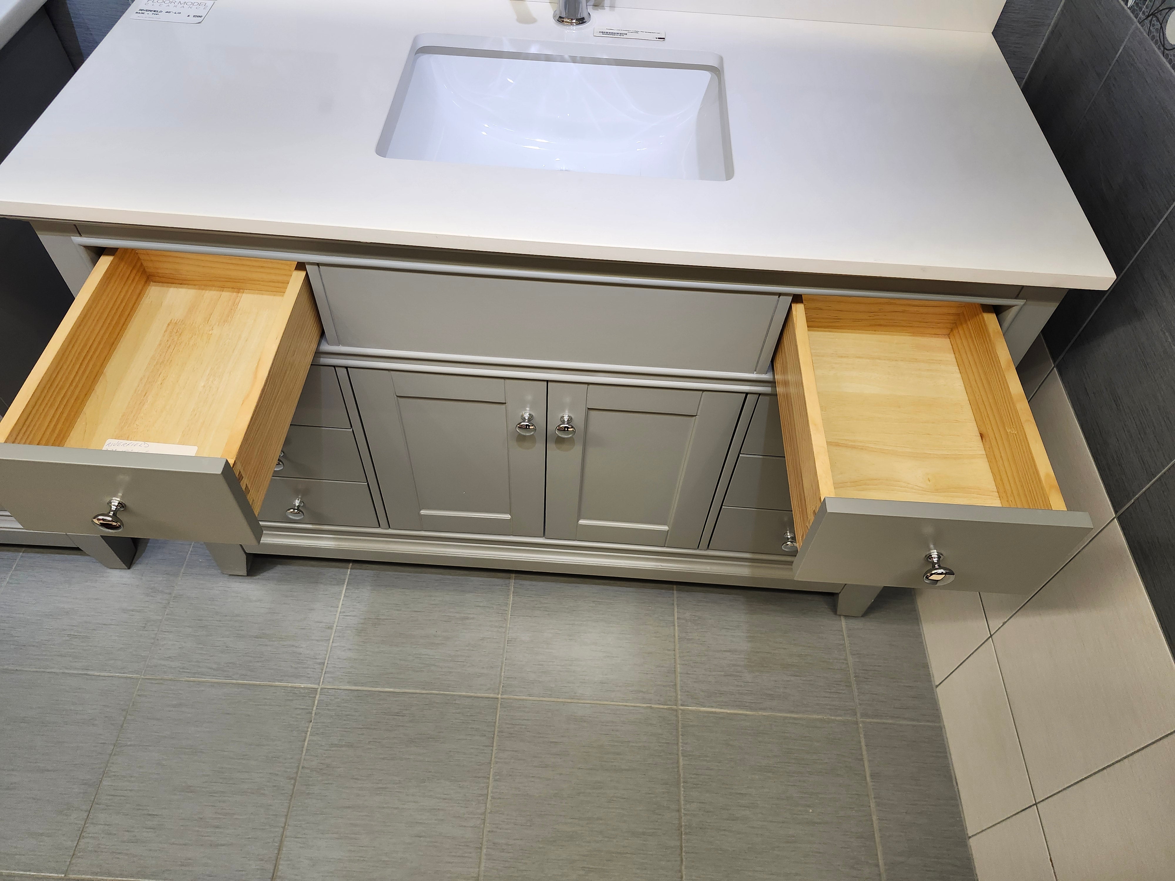 Vida 48" Riverfield Vanity and Countertop Combo Light Grey (as is)