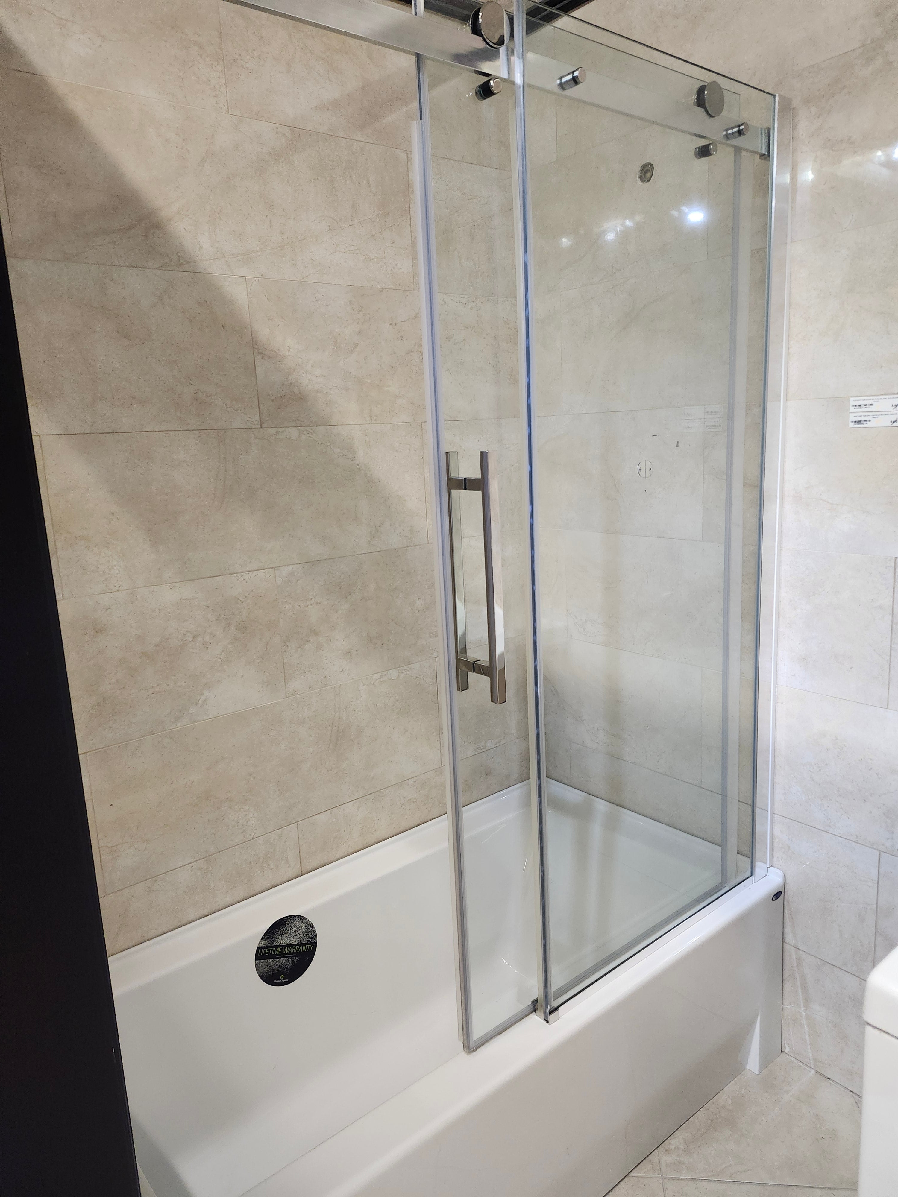 Fleurco Tub door and Hardware and 60x32 neptune bathtub (as is)