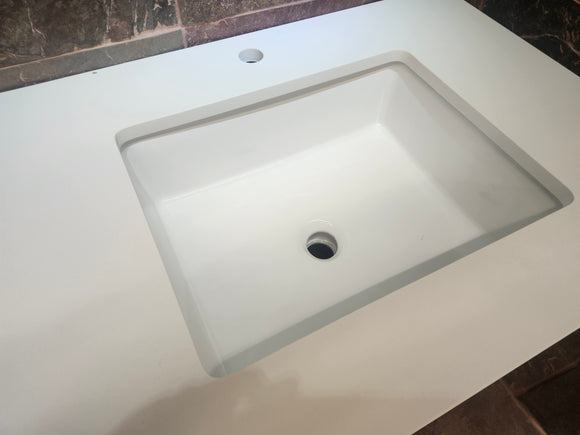 Vida Turin 61 White/Black Vanity with double Countertop Combo (as is)