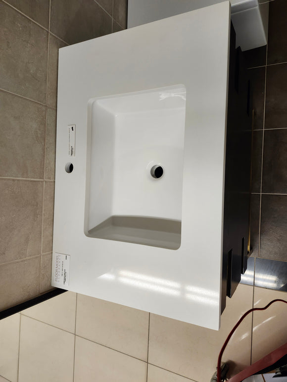 Vida Turin 31" Black/Gold Vanity with Countertop Combo (as is)