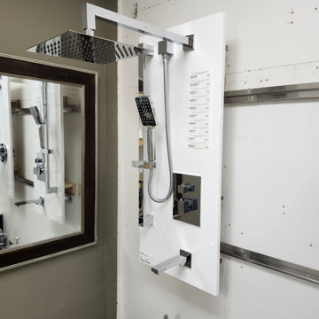 Aura Unity Elita Shower Kit Thermostatic with Valve Floormodel Clearance as is