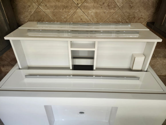 48" Aura Glossy White Plato Vanity with Countertop Combo (as is)
