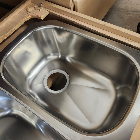 Franke 2 Bowl Steel Kitchen Sink Floormodel Clearance as is m10