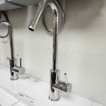 Single Hole Bathroom Faucet with Lever Handle Floormodel As Is