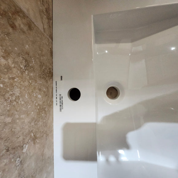 Duo 24 x 17 3/4 Countertop Vanity Sink no Overflow White Floormodel As Is L15