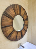 Aquabrass36" x 36" Legno Rotondo Wood Frame Mirror