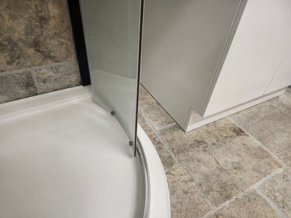 Neptune Round Shower Door with Shower Base Combo Inventory Clearance (as is)