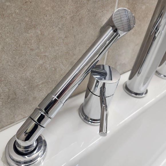 Maax 72 x 36 Arofeel Aigo 102788055 Built in Tub Aquabrass Roman Deck Faucet Volare F1018 Combo Floormodel Clearance M8