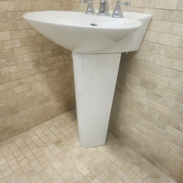 Two piece Pedestal Combo White Floormodel Clearance As Is (H15) - 0