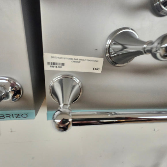 Brizo Traditional Chrome 4pc Bathroom Accessories Bundle Floormodel Sold As Is