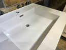 60" Aura Glossy White Plato Vanity with Double Countertop Combo (as is)-5