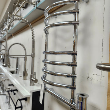 Mr Steam Towel Warmer 27 inch curved Rounded wallmount Floormodel Clearance As is - 0
