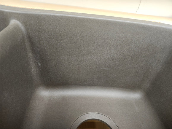 BLANCO Diamond SILGRANIT 32-in 60/40 Double Bowl Undermount Kitchen Sink - Volcano Grey Floormodel as is 400585