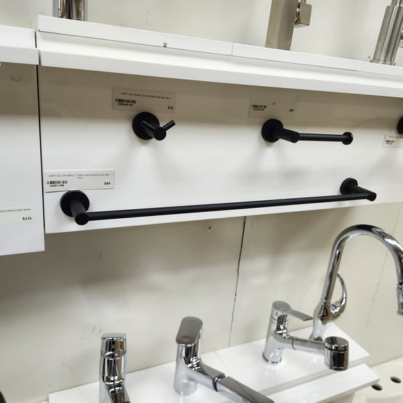 Unity 939 Series 24 Inch Towel Bar Bathroom Accessory Black Finish Floormodel Clearance As Is