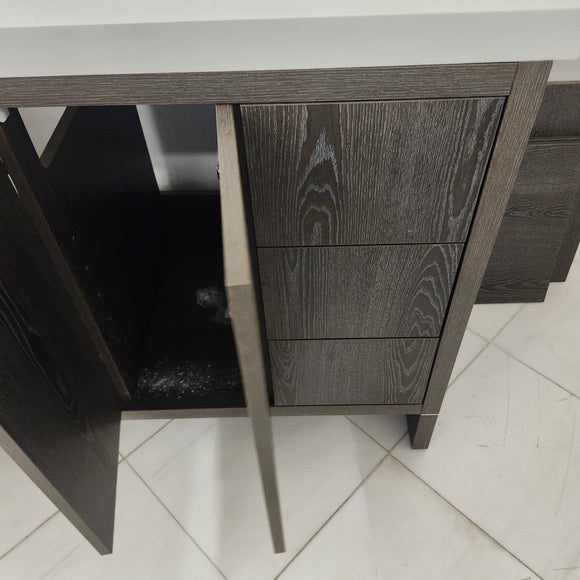 Vida Deco York 71 x 21 Vanity and Aura Countertop Sink Combo No handles Floormount Clearance as is L1