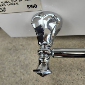 Rubinet Hexis 24 Inch Single Towel Bar Floormodel Sold As Is - 0