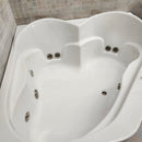 Sherlic Whirlpool System 60 x 60 Vaentino Built in Bathtub Brushed nickel Hardware Floormodel as is Clearance m8-10