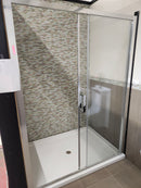 Vida Snap 60x79 Shower Door and 60x42 Vida Shower Base Combo (as is) k4-9