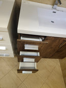 36" Rosewood Art Left Hand  Vanity with Countertop Combo (as is)-5