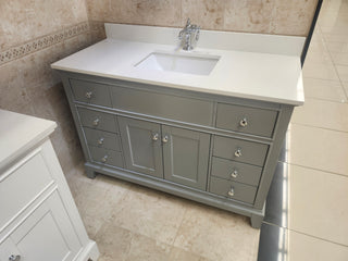 49" Riverfield Light Grey Vanity and Countertop Combo (as is)